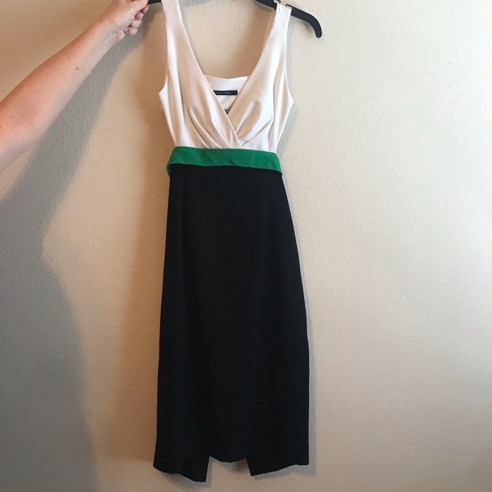Sexy Color-block Dress with Open Back
